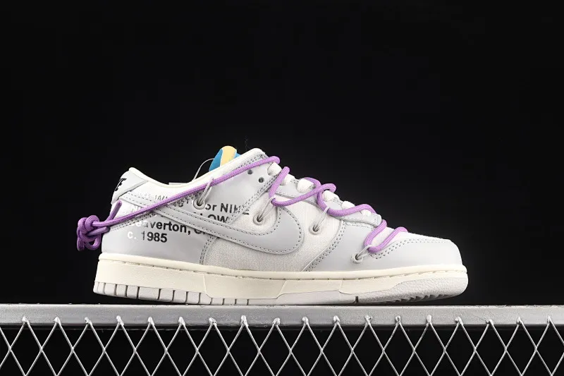 All Categories Nk SB Dunk Series Nk SB Dunk Low Low-top sneakers Pure original version OF x Nk Dunk Low OW Gray SB smashed backboard fashion casual sneakers DM1602-125
